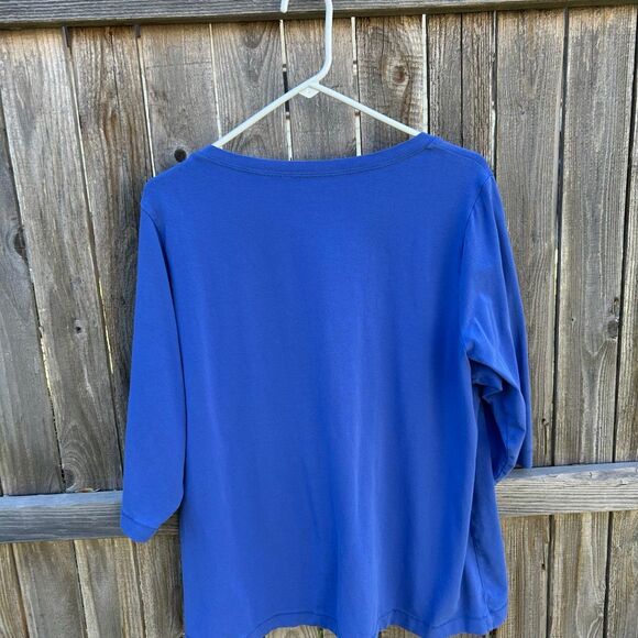 Caslon vneck tshirt size xl 3/4 sleeve - Picture 7 of 7